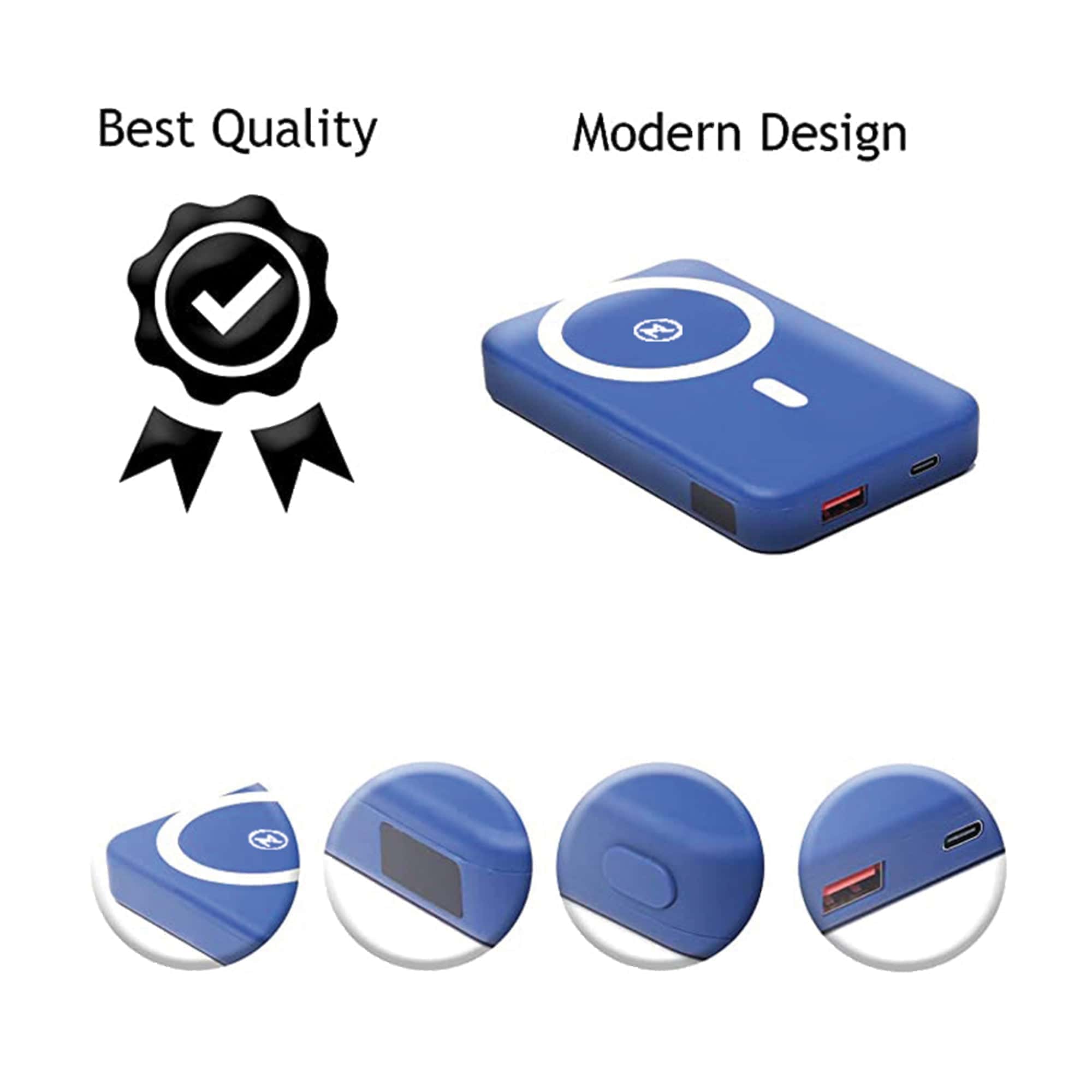 Magsafe Power bank Wireless Charger 10000 mAh Magnetic, USB Type C Type A for iPhone 12/13/14/15 Pro, Pro Max, Plus and Android with Foldable Stand Magsafe Power bank Wireless Charger 10000 mAh Magnetic, USB Type C Type A for iPhone 12/13/14/15 Pro, Pro Max, Plus and Android with Foldable Stand